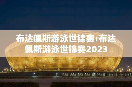 布达佩斯游泳世锦赛:布达佩斯游泳世锦赛2023