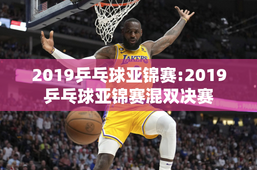 2019乒乓球亚锦赛:2019乒乓球亚锦赛混双决赛