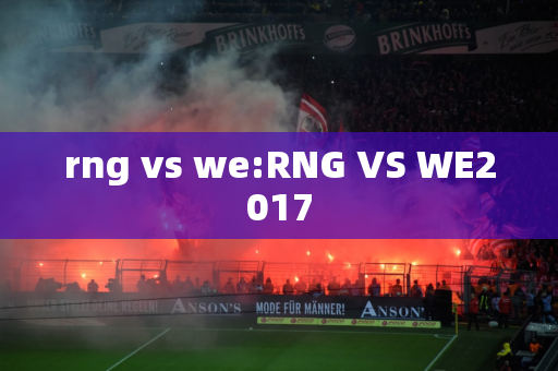rng vs we:RNG VS WE2017